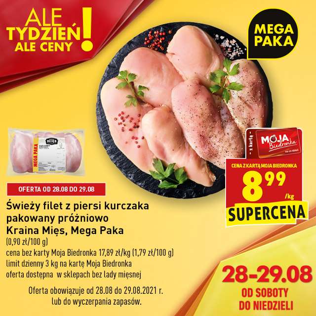Filet z Kurczaka MEGA PAKA 8.99zł/kg - Biedronka