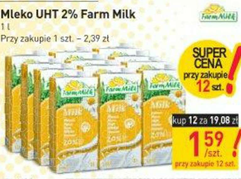 Mleko UHT 2% Farm Milk 1.59 za 1L przy zakupie 12 szt. @Stokrotka