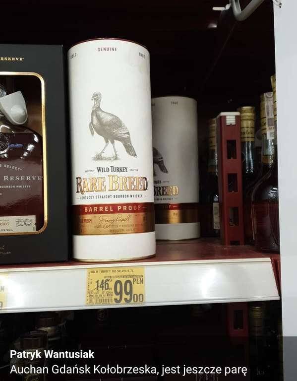 Bourbon Whiskey Wild Turkey Rare Breed, 0,7l. Auchan