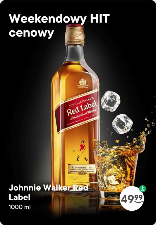 Johnnie Walker Red Label 1000ml Żabka