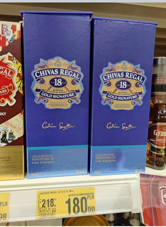 Whisky Chivas Regal 18YO Gold Signature. Auchan