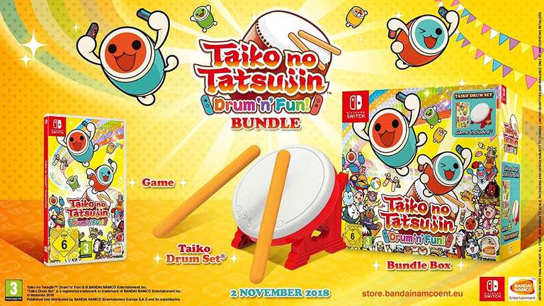 Taiko no Tatsujin Drum 'n' Fun! Bundle Drum Nintendo Switch