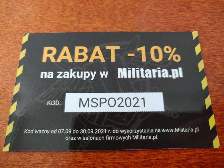 -10% w Militaria.pl (działa również na przecenę)