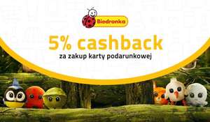 PlanetPlus Cashback 5% Biedronka -karta podarunkowa.