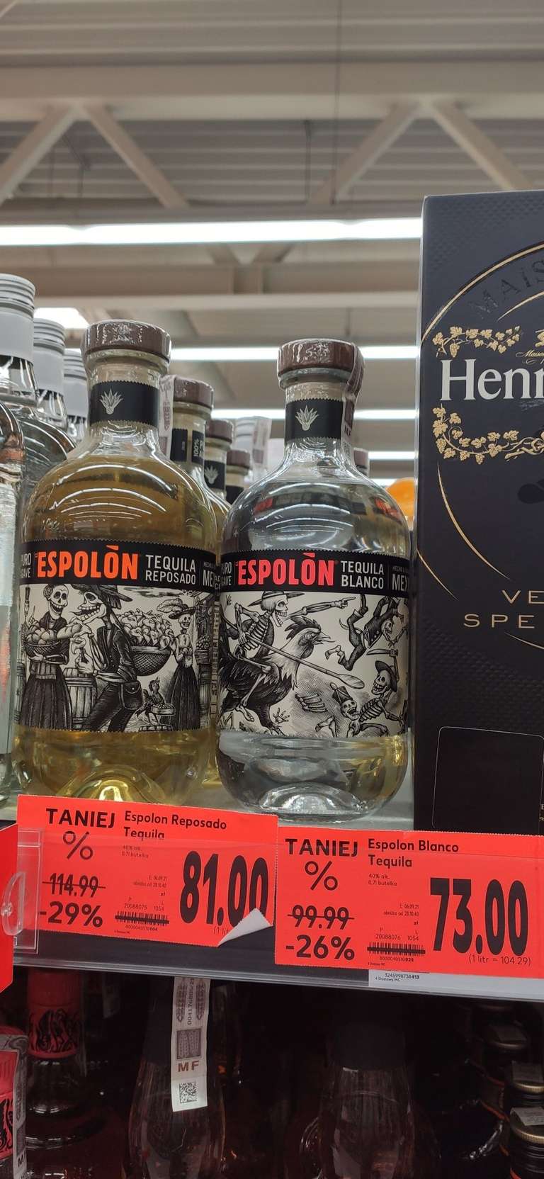 Tequila Espolon Blanco (100% z błękitnej agawy) Kaufland Łódź ul. Zgierska