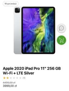 Apple 2020 iPad Pro 11" 256 GB Wi-Fi + LTE Silver