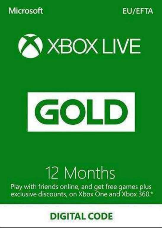 Xbox Live Gold 12-miesięczny klucz Xbox Live Turcja (wymagany VPN) 124.79zł @ CDKeys
