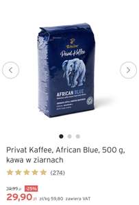 Privat Kaffee, African Blue, 500 g, kawa w ziarnach -25%