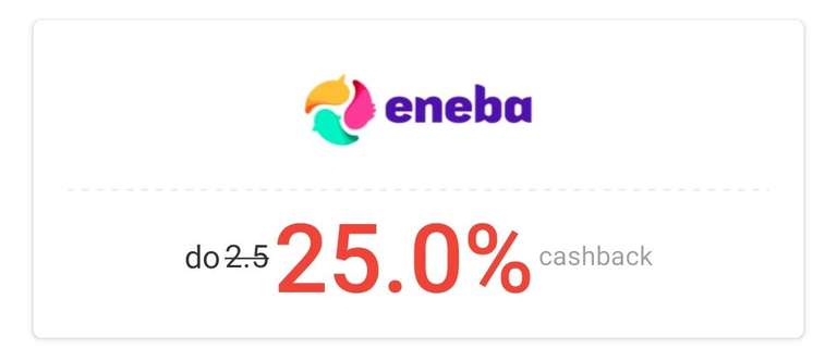 Eneba -25 % cashback przez apke Letyshops