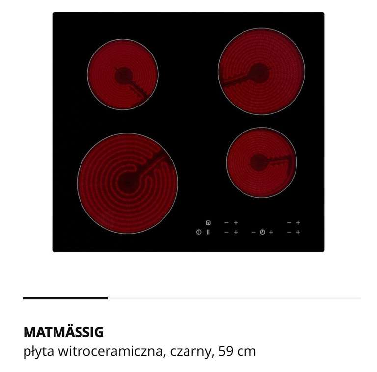 Płyta witroceramiczna Matmassig od Electrolux @IKEA Gdańsk