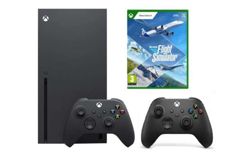 Zestaw Xbox Series X 1TB BLACK + Drugi pad + Microsoft Flight Simulator