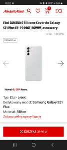 Etui SAMSUNG Silicone Cover do Galaxy S21 Plus EF-PG996TJEGWW Jasnoszary