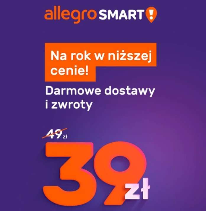 Allegro Smart na rok w niższej cenie, 20% taniej