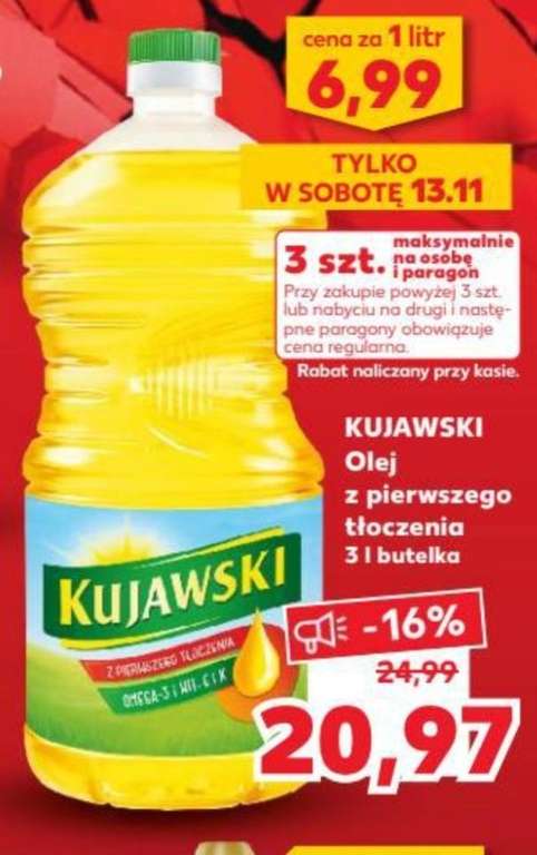 Kaufland - Olej kujawski 3 litry promocja