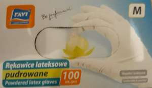 Sklep Groszek - 100 sztuk rękawic lateksowych pudrowanych