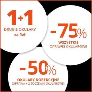 Kodano. Black Weeks – 3 oferty :   1+1 tańsze okulary za 1 zł, -75% oprawki korekcyjne, -50% kompletne okulary korekcyjne