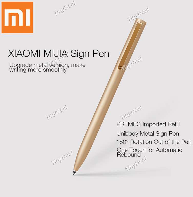 Metalowy długopis Xiaomi Mijia (złoty/srebrny) @ TinyDeal