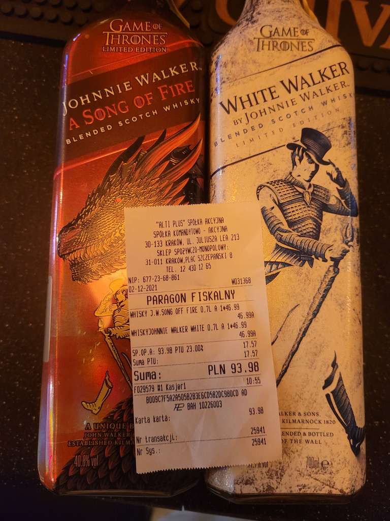 Whisky Johnnie Walker Song of Fire/Ice
