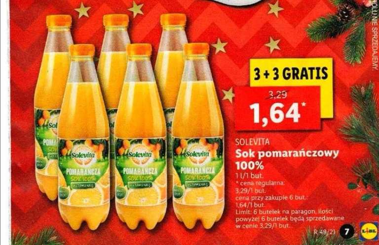 Sok pomarańczowy Solevita 3+3 gratis @Lidl