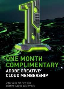 Adobe Creative Cloud na miesiąc ZA DARMO w GeForce Experience