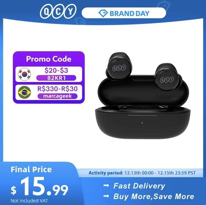 Słuchawki bezprzewodowe QCY T17 US $15.67