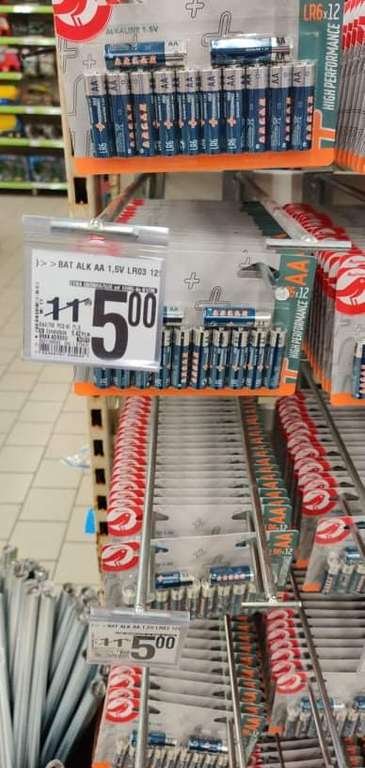Baterie AA Auchan High Performance 12szt za 5zl