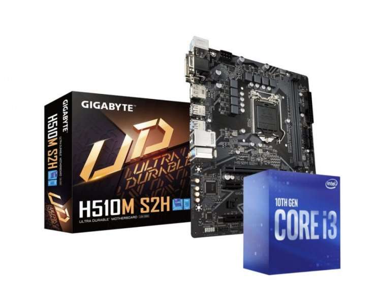 Intel Core i3-10100F + płyta główna Gigabyte H510M S2H - zestaw modernizacyjny