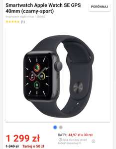 Smartwatch Apple Watch SE GPS 40mm (czarny-sport)
