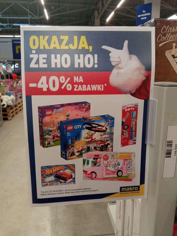 Makro Zielona Góra - 40% na zabawki i ozdoby świąteczne