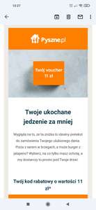 Pyszne.pl voucher 11 złotych