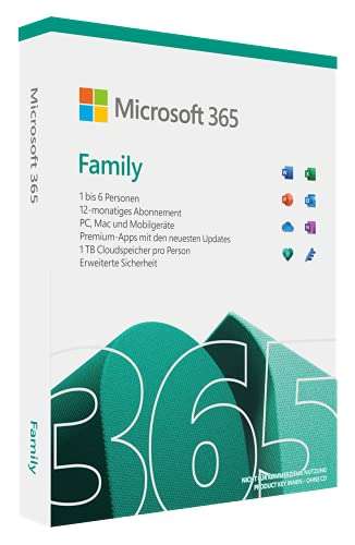Microsoft Office 365 Family- 6 użytkowników z odrębnym 1 TB OneDrive dla każdego