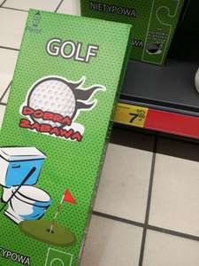 Zestaw do gry w golfa w WC za 7zl (Carrefour Galeria Mokotów)