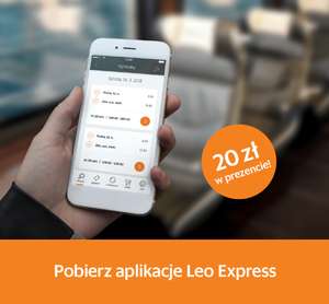 LEO Express: VOUCHER 20 ZŁ w prezencie za pierwsze logowanie do aplikacji (możliwe darmowe przejazdy!)