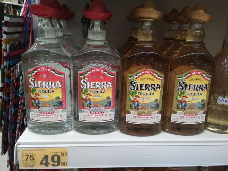 Sierra Tequila silver gold 0.7 Auchan
