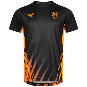 Koszulka treningowa męska Glasgow Rangers FC CASTORE TM0513-CZARNA/POMARAŃCZOWA 8,99€