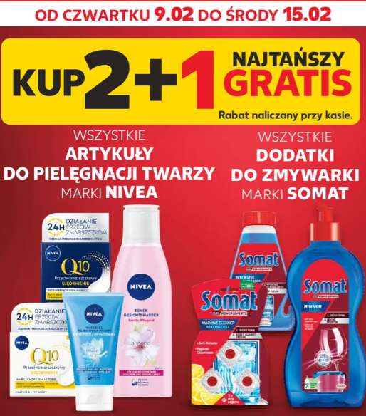 2+1 na produkty SOMAT i NIVEA Kaufland