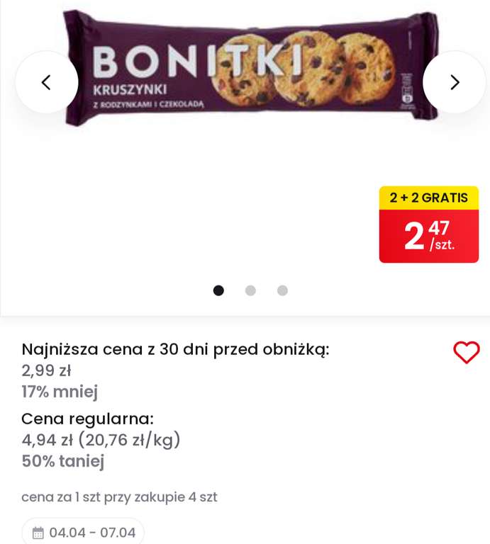 Bonitki Kruszynki 190-225g (4 rodzaje) 2+2 gratis @Biedronka