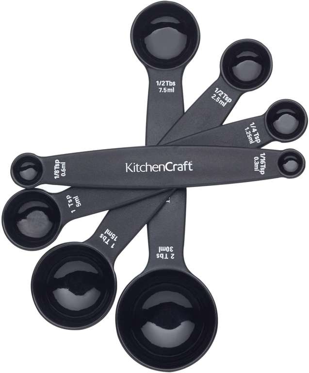 KitchenCraft KCMSPOONSET zestaw 4 magnetycznych łyżek pomiarowych , darmowa wysyłka Prime