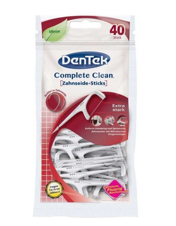 Nić dentystyczna z wykałaczką DenTek Complete Clean, miętowa, 40 sztuk