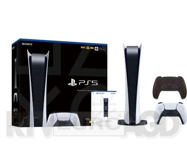 Sony PlayStation 5 Digital (PS5) + stacja ładowania DualSense + dodatkowy pad (czarny) - zamówienie tylko telefonicznie