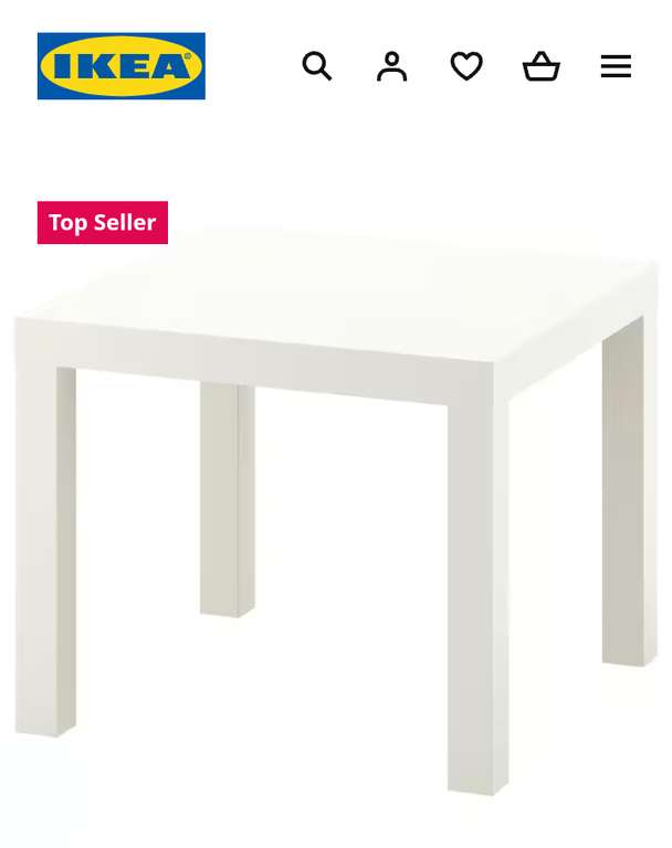 IKEA Stolik kawowy dąb bejcowany na biało, 55x55cm (oraz inne wzory)
