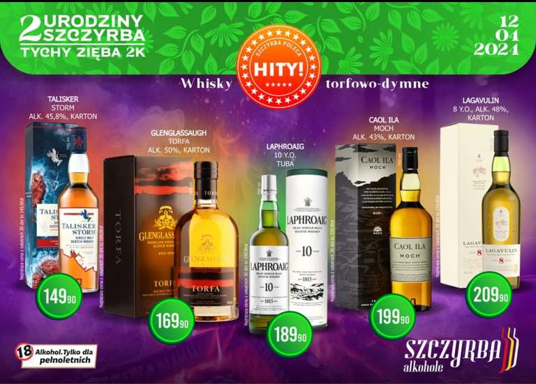 2 urodziny Szczyrby w Tychach - Rum, Whisky Glenfiddich 12 yo, Monkey Shoulder