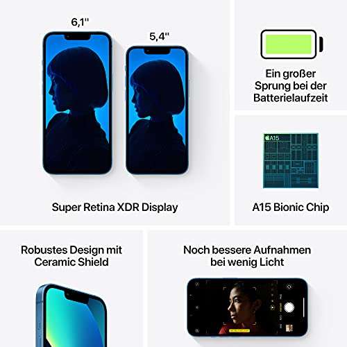 Smartfon Apple iPhone 13 (128 GB) - niebieski [ 774,14 € + wysyłka 5,99 € ] możliwe 10 € taniej w aplikacji