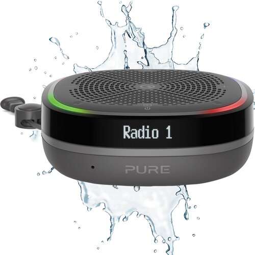 Głośnik mobilny PURE StreamR Splash Grafitowy lub szary, Alexa, radio, 10W