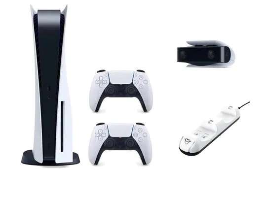 PS5 PlayStation 5 B Chassis + Dodatkowy kontroler DualSense Biały + Stacja ładująca TRUST GXT 251 Duo Charge Dock + PS5 HD Camera