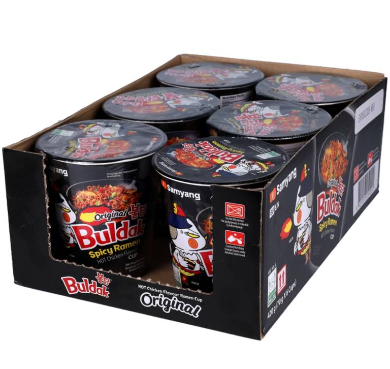 6x SAMYANG BULDAK - HOT CHICKEN - KUBEK - 70G - OSTRA ZUPKA RAMEN. W opisie dodatkowy link z ceną 5.49 zl (data przydatności do 09.07)