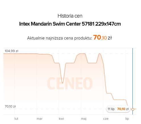 Basen Intex Mandarin Swim Center 57181, 229x147x46cm (Amazon oraz Allegro)