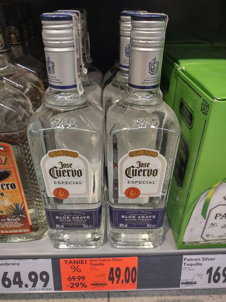 Tequila Jose Cuervo Silver 38% 0.7 Kaufland