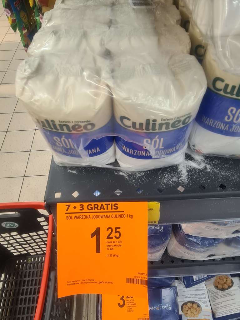 Sól warzona, jodowana 1kg Culieneo 7+3 gratis w Biedronka