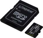 Kingston Canvas Select Plus SDCS2/256GB, Karta MicroSD z Adapterem, 256GB, Czarny